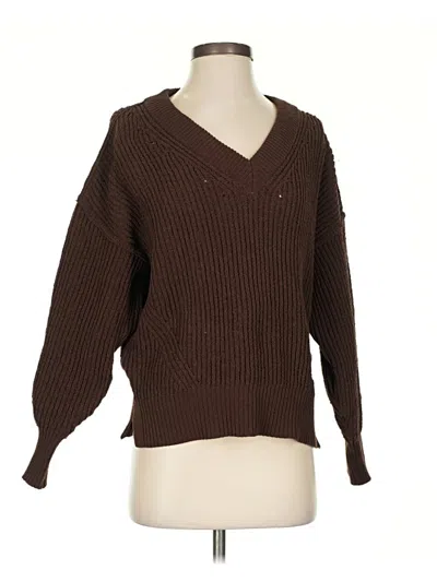 Pre-owned Aerie Pullover Sweater In Brown