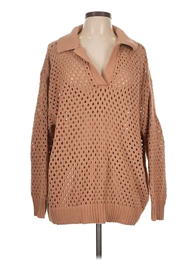 Pre-owned Aerie Pullover Sweater In Brown