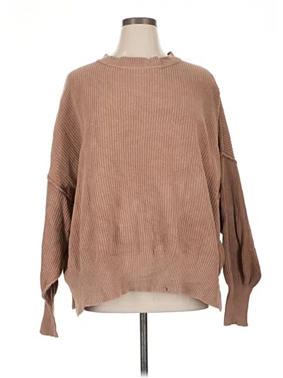 Pre-owned Aerie Pullover Sweater In Brown