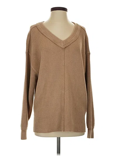 Pre-owned Aerie Pullover Sweater In Brown