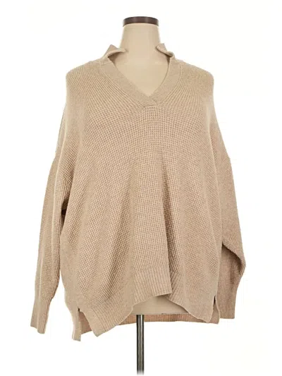 Pre-owned Aerie Pullover Sweater In Brown