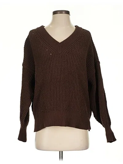 Pre-owned Aerie Pullover Sweater In Brown