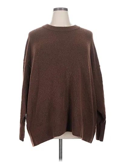 Pre-owned Aerie Pullover Sweater In Brown