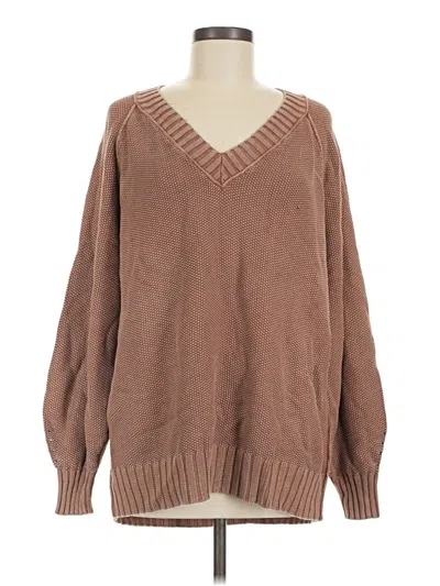 Pre-owned Aerie Pullover Sweater In Brown