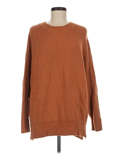 Pre-owned Aerie Pullover Sweater In Brown