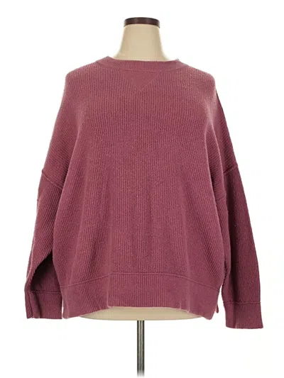 Pre-owned Aerie Pullover Sweater In Burgundy