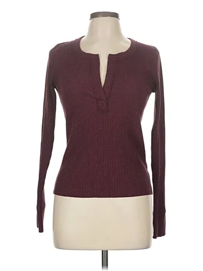 Pre-owned Aerie Pullover Sweater In Burgundy