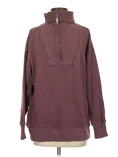 Pre-owned Aerie Pullover Sweater In Burgundy
