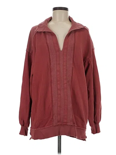 Pre-owned Aerie Pullover Sweater In Burgundy
