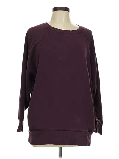 Pre-owned Aerie Pullover Sweater In Burgundy
