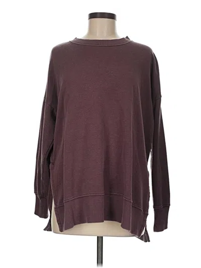 Pre-owned Aerie Pullover Sweater In Burgundy