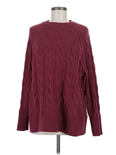 Pre-owned Aerie Pullover Sweater In Burgundy
