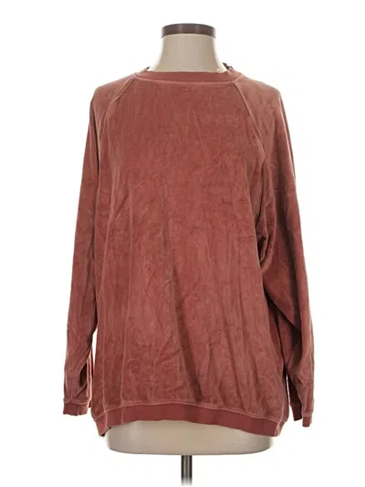 Pre-owned Aerie Pullover Sweater In Burgundy