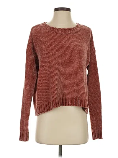 Pre-owned Aerie Pullover Sweater In Burgundy