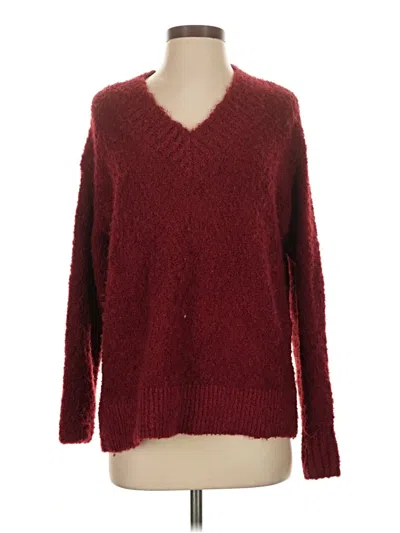 Pre-owned Aerie Pullover Sweater In Burgundy