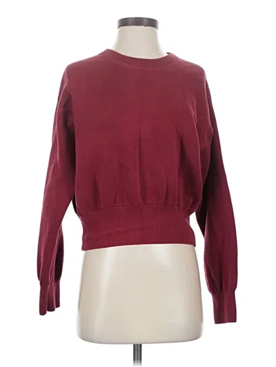 Pre-owned Aerie Pullover Sweater In Burgundy