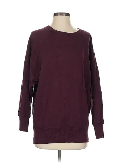 Pre-owned Aerie Pullover Sweater In Burgundy