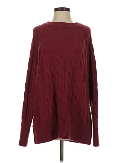 Pre-owned Aerie Pullover Sweater In Burgundy