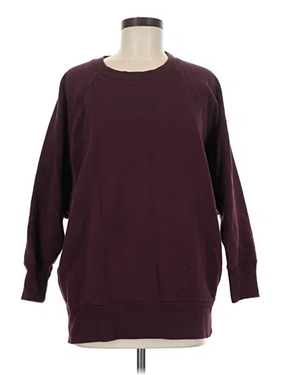 Pre-owned Aerie Pullover Sweater In Burgundy