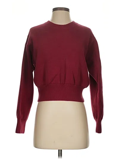 Pre-owned Aerie Pullover Sweater In Burgundy