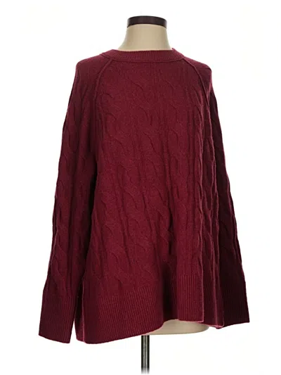 Pre-owned Aerie Pullover Sweater In Burgundy