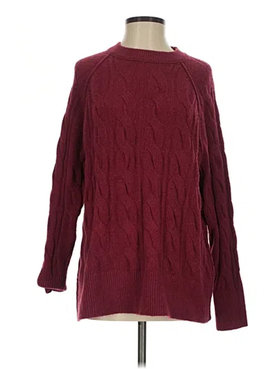 Pre-owned Aerie Pullover Sweater In Burgundy