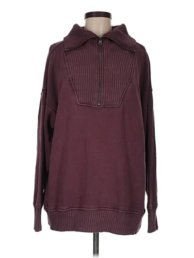 Pre-owned Aerie Pullover Sweater In Burgundy