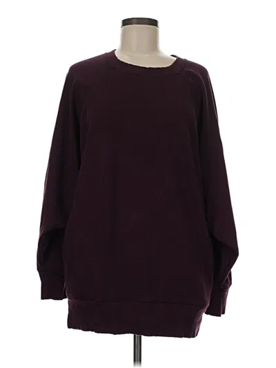 Pre-owned Aerie Pullover Sweater In Burgundy