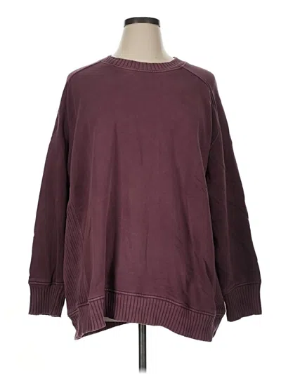 Pre-owned Aerie Pullover Sweater In Burgundy