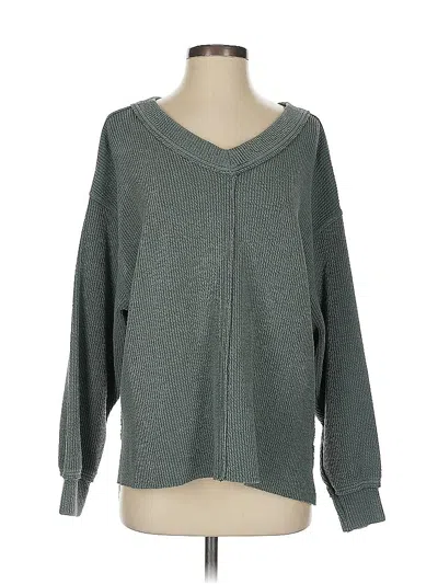 Pre-owned Aerie Pullover Sweater In Green