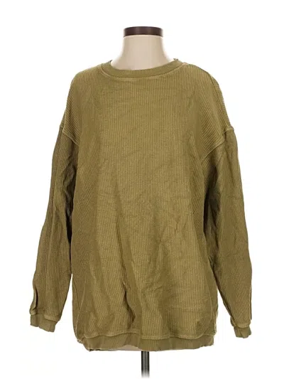 Pre-owned Aerie Pullover Sweater In Green