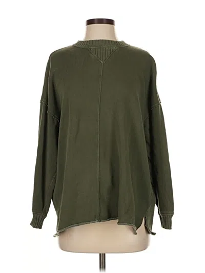 Pre-owned Aerie Pullover Sweater In Green