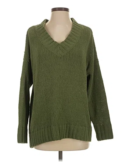 Pre-owned Aerie Pullover Sweater In Green