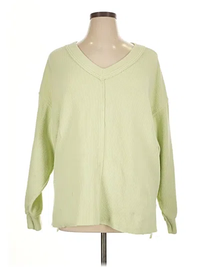 Pre-owned Aerie Pullover Sweater In Green