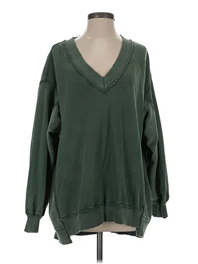 Pre-owned Aerie Pullover Sweater In Green