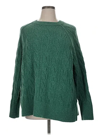 Pre-owned Aerie Pullover Sweater In Green