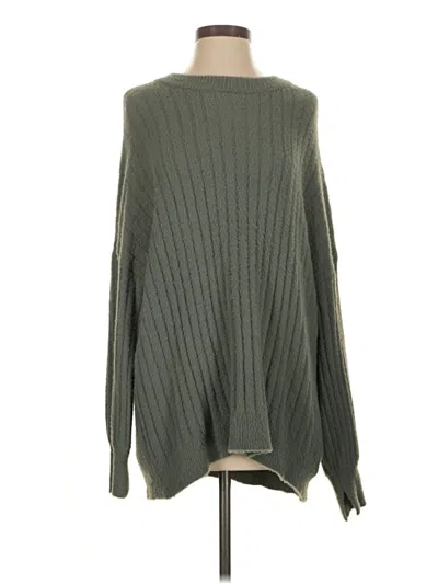 Pre-owned Aerie Pullover Sweater In Green
