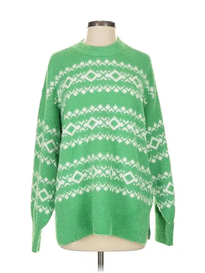 Pre-owned Aerie Pullover Sweater In Green