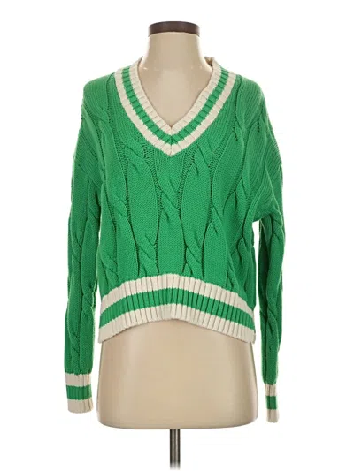 Pre-owned Aerie Pullover Sweater In Green