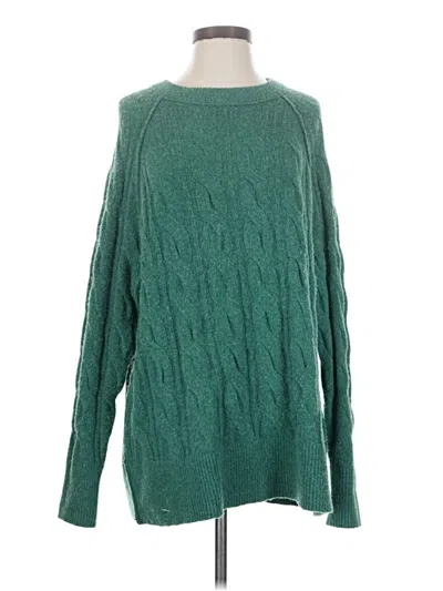 Pre-owned Aerie Pullover Sweater In Green