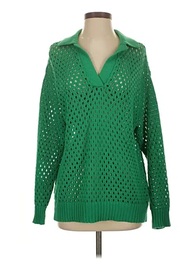 Pre-owned Aerie Pullover Sweater In Green