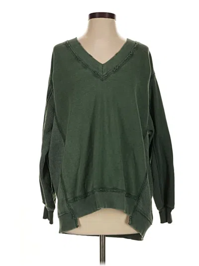 Pre-owned Aerie Pullover Sweater In Green