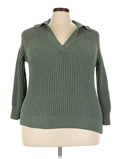 Pre-owned Aerie Pullover Sweater In Green