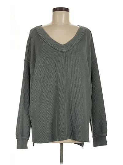 Pre-owned Aerie Pullover Sweater In Green