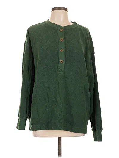 Pre-owned Aerie Pullover Sweater In Green