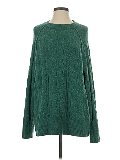 Pre-owned Aerie Pullover Sweater In Green