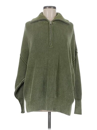 Pre-owned Aerie Pullover Sweater In Green