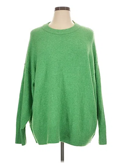 Pre-owned Aerie Pullover Sweater In Green