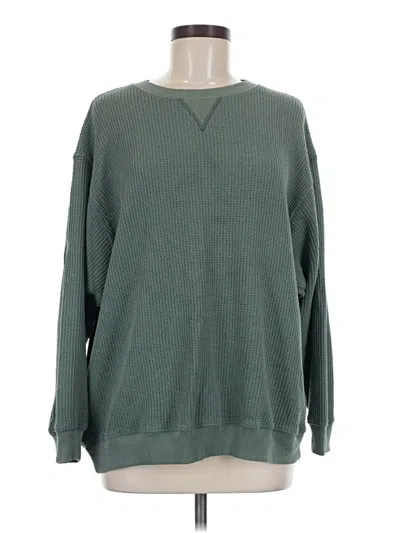 Pre-owned Aerie Pullover Sweater In Green