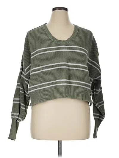 Pre-owned Aerie Pullover Sweater In Green